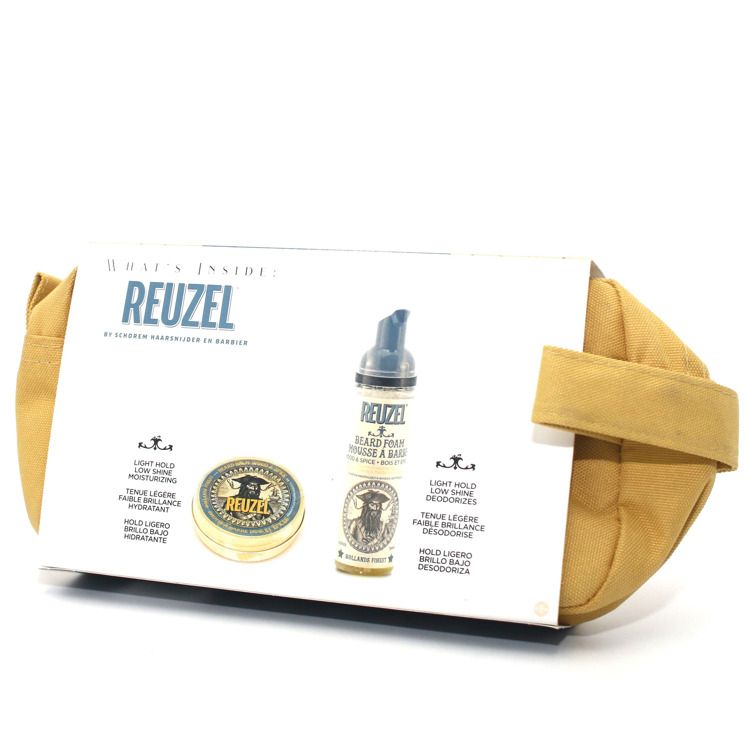 Reuzel Groom & Grow Wood & Spice Beard Travel Kit - Overstock Beauty Supply