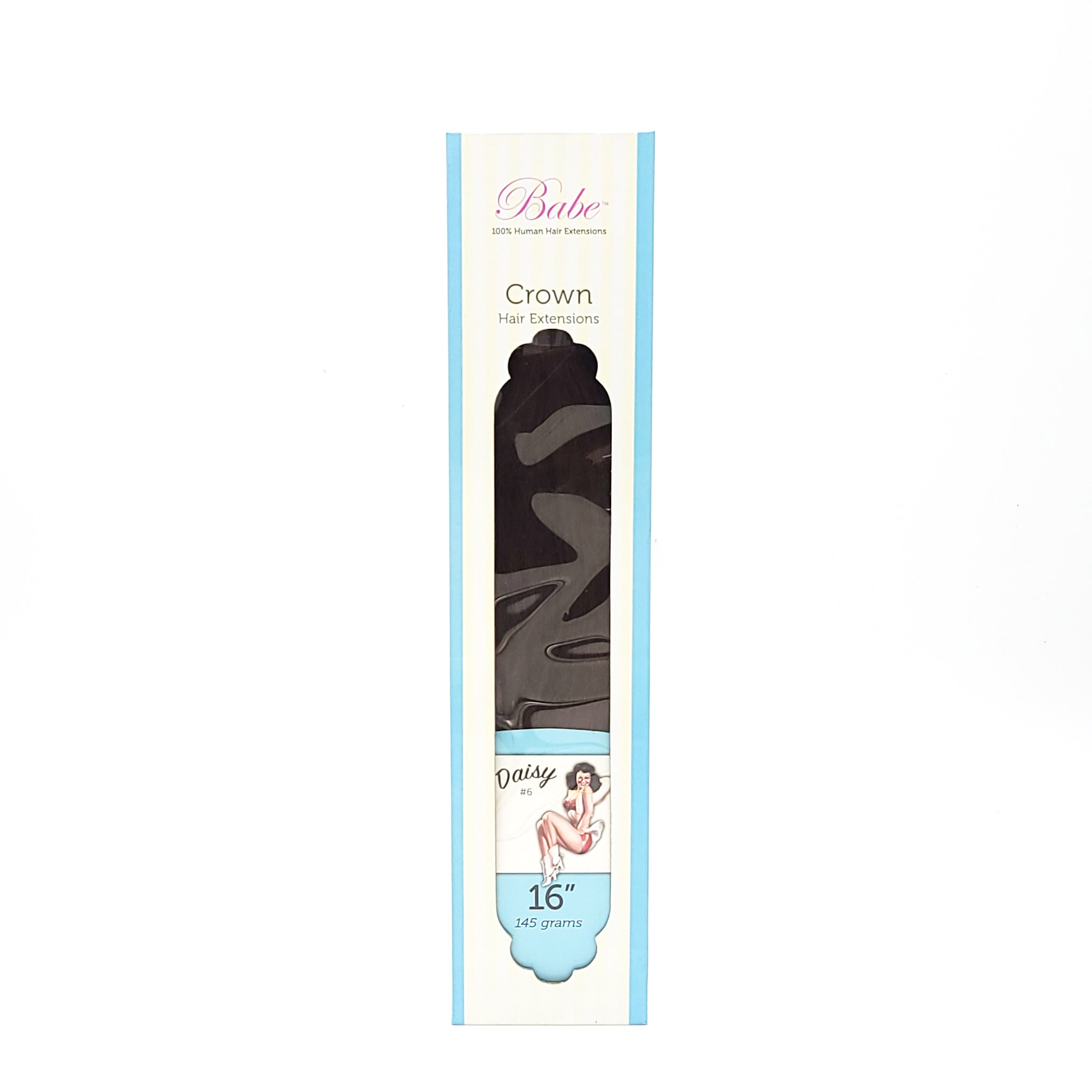 Babe 100% Human Hair Extensions Crown Hair Extensions Daisy #6 16" - Overstock Beauty Supply