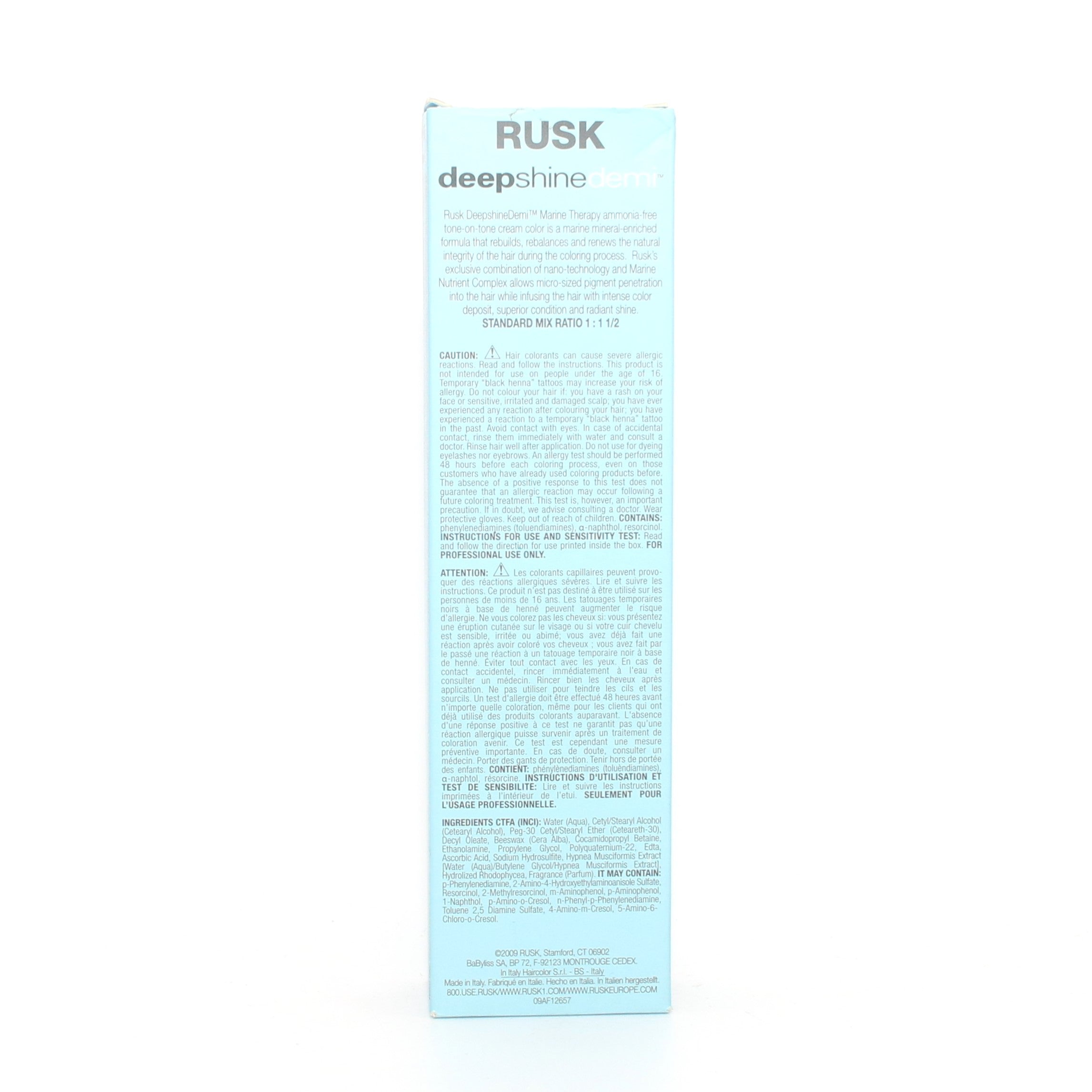 Rusk Deep Shine Demi Permanent Ammonia Free Tone on Tone Cream Color 3.4 oz - Overstock Beauty Supply