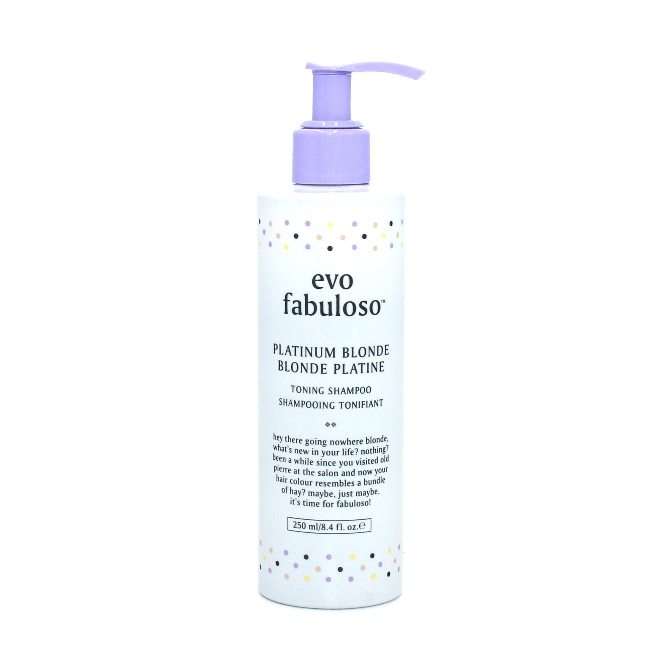 Evo Fabuloso Platinum Blonde Toning Shampoo 8.4 oz - Overstock Beauty Supply