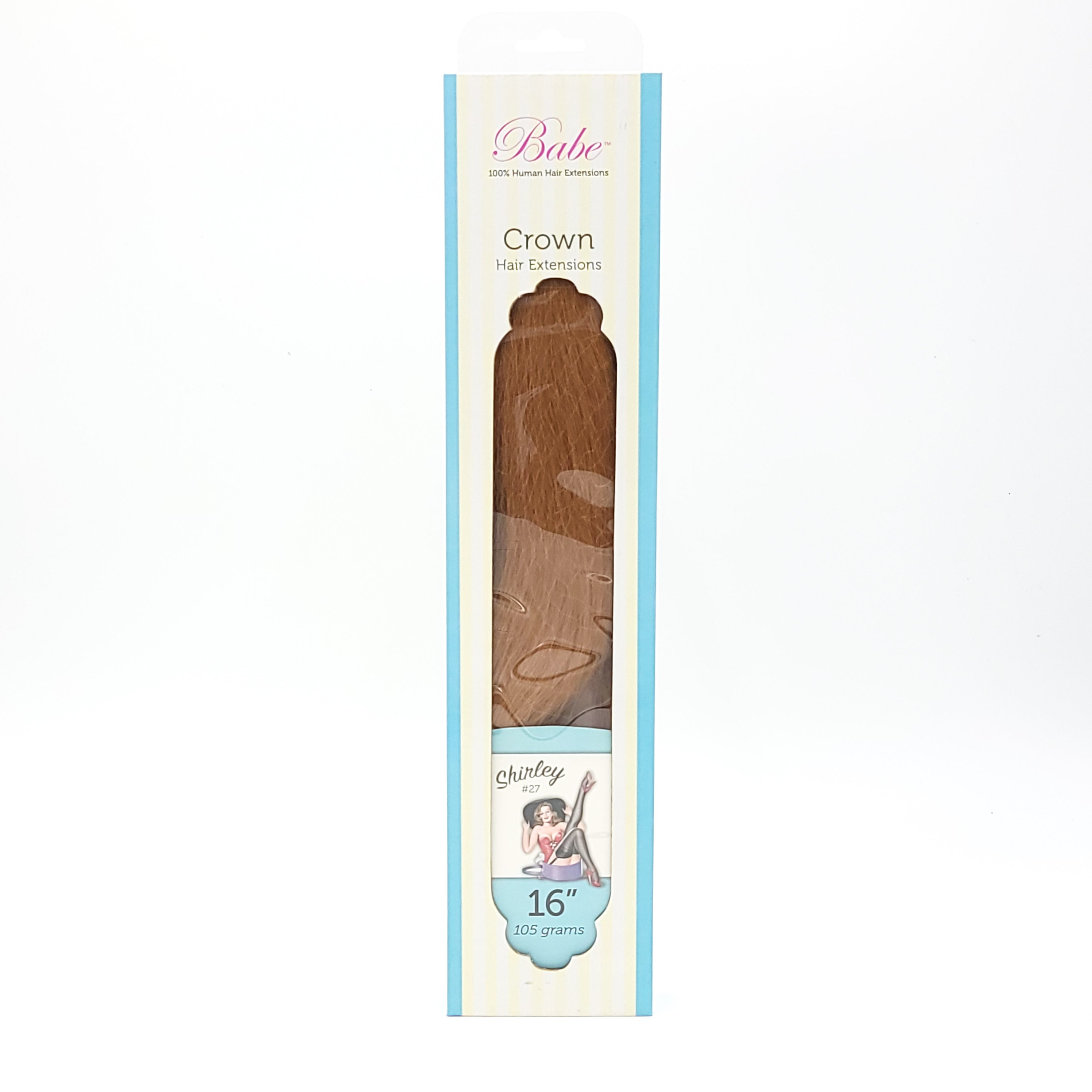 Babe 100% Human Hair Extensions Crown Hair Extensions Shirley #27 16" - Overstock Beauty Supply