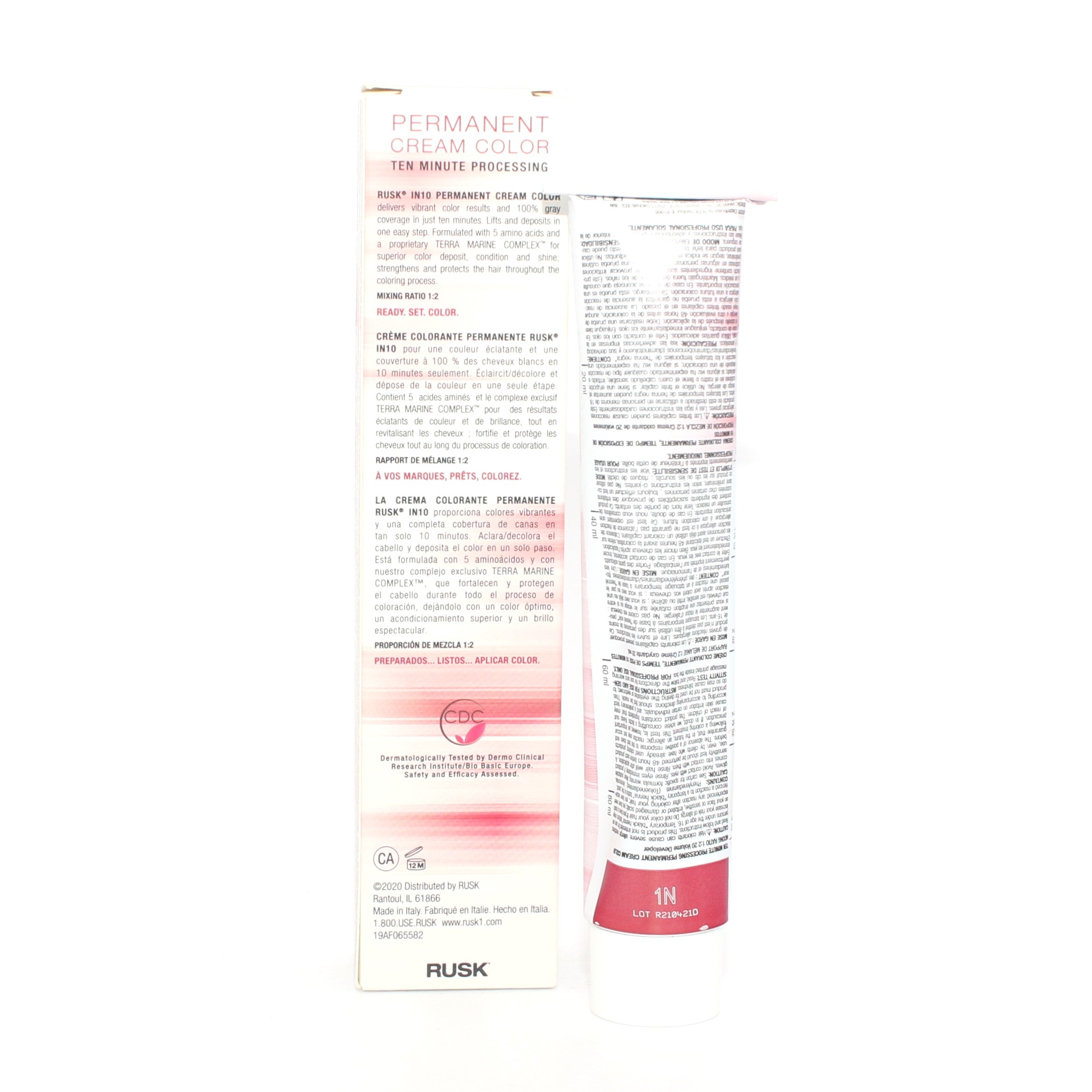 Rusk 10 In 1 Permanent Cream Color Ten Minute Processing 3.4 oz - Overstock Beauty Supply