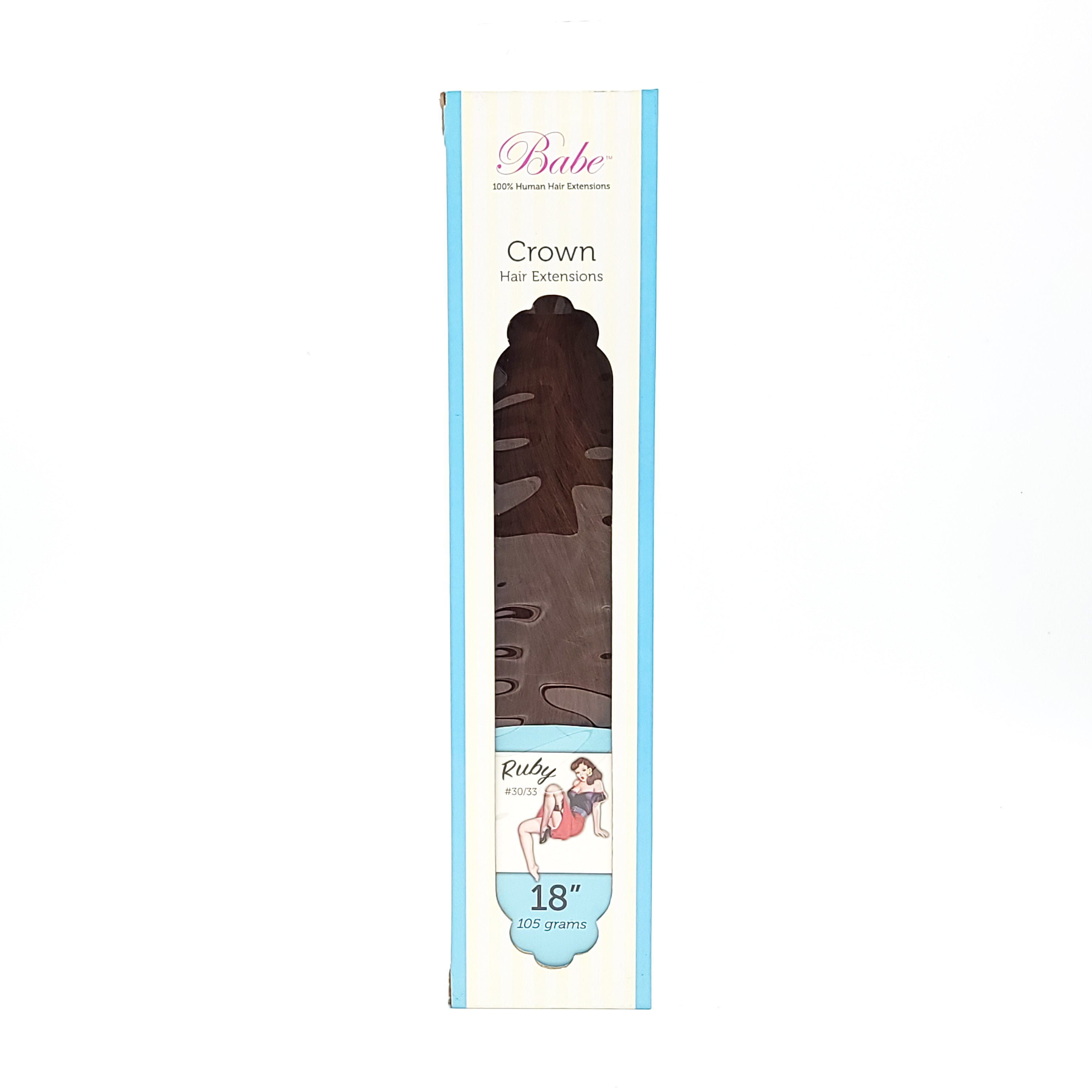 Babe 100% Human Hair Extensions Crown Hair Extensions Ruby #30/33 18" - Overstock Beauty Supply