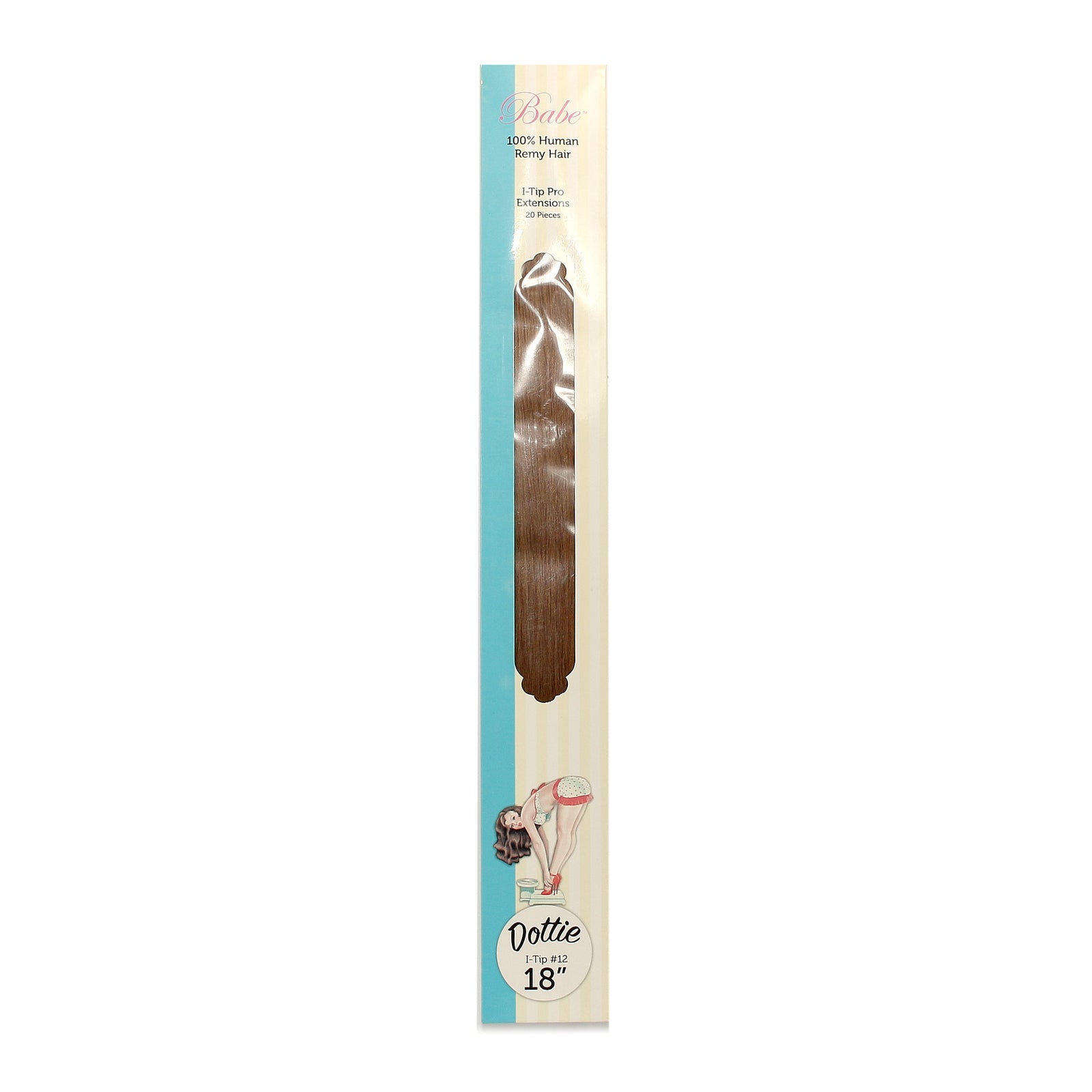 Babe 100% Human Remy Hair I-Tip Pro Extensions 20 Pieces Dottie I-Tip #12 18"