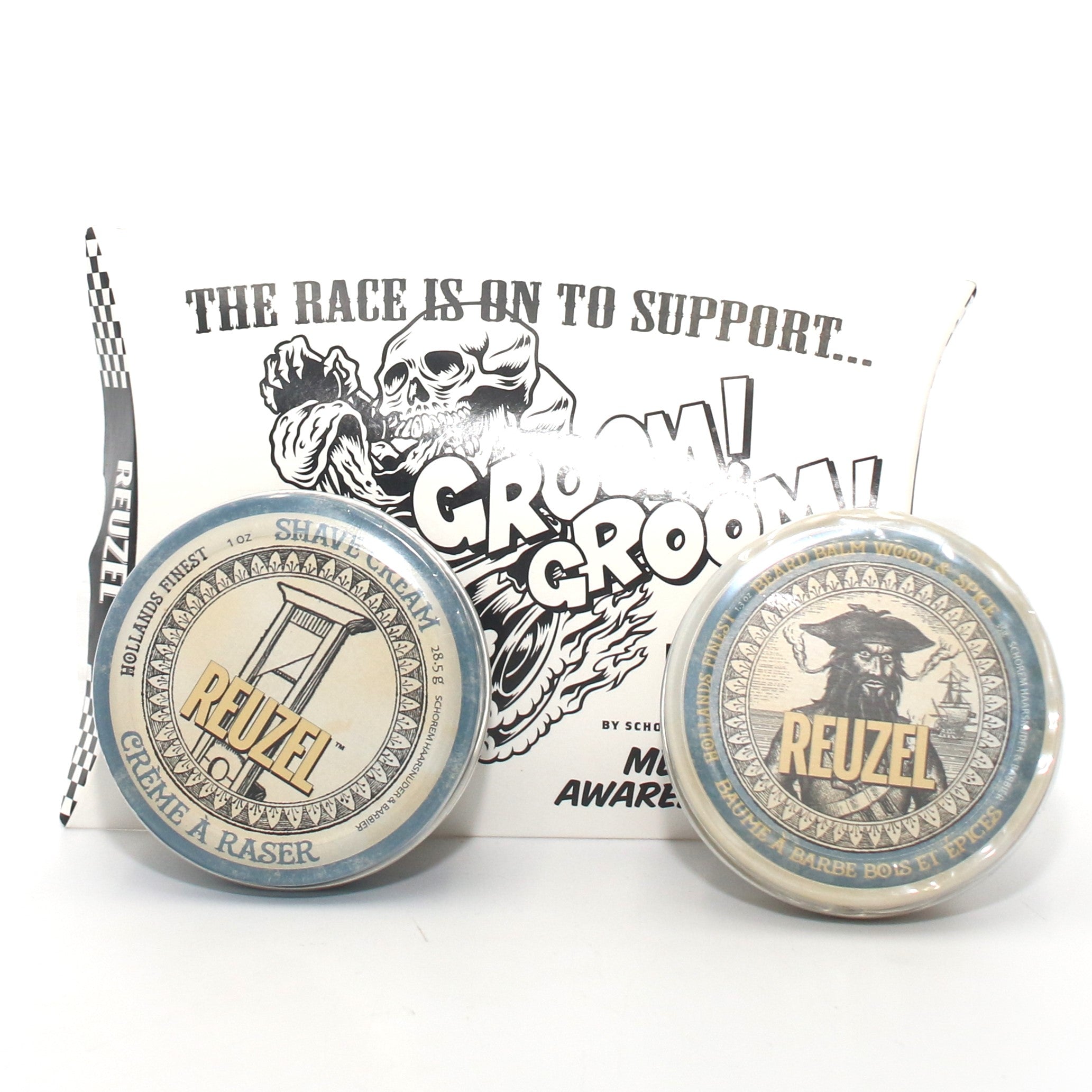 Reuzel Groom Groom Duo Wood & Spice Beard Balm & Shave Cream - Overstock Beauty Supply