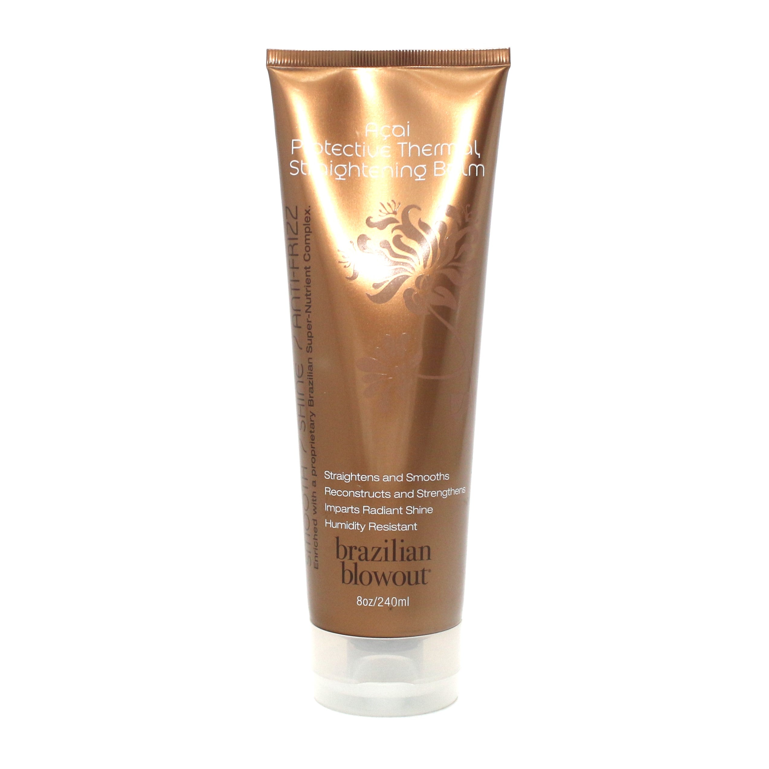Brazillian Blowout Acai Protective Thermal Straightening Balm 8 oz - Overstock Beauty Supply