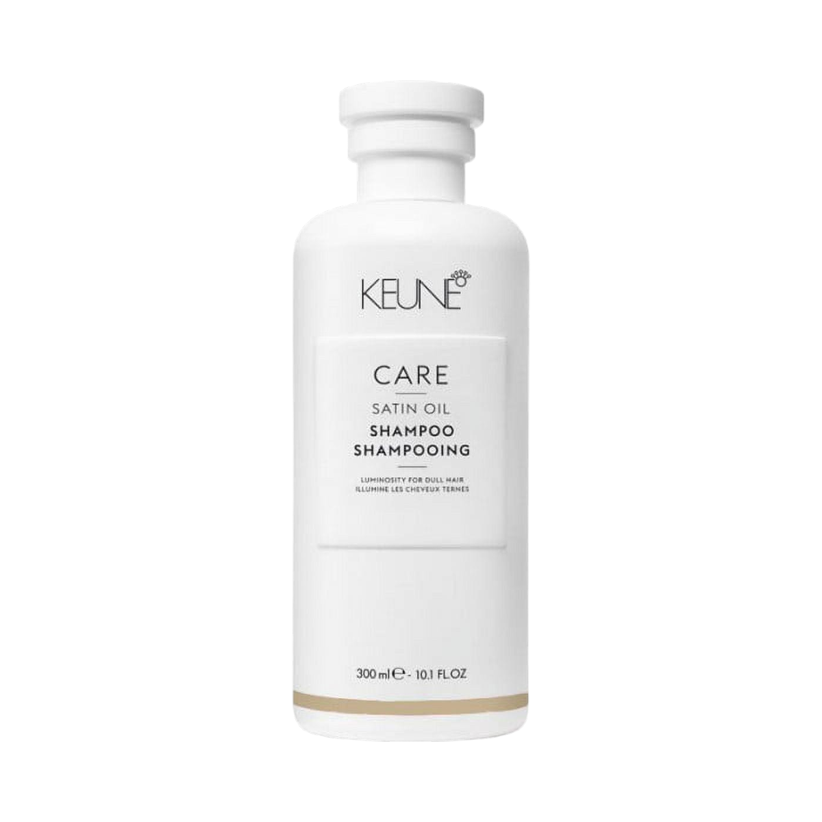 Keune Care Satin Oil Shampoo bottle on a white background