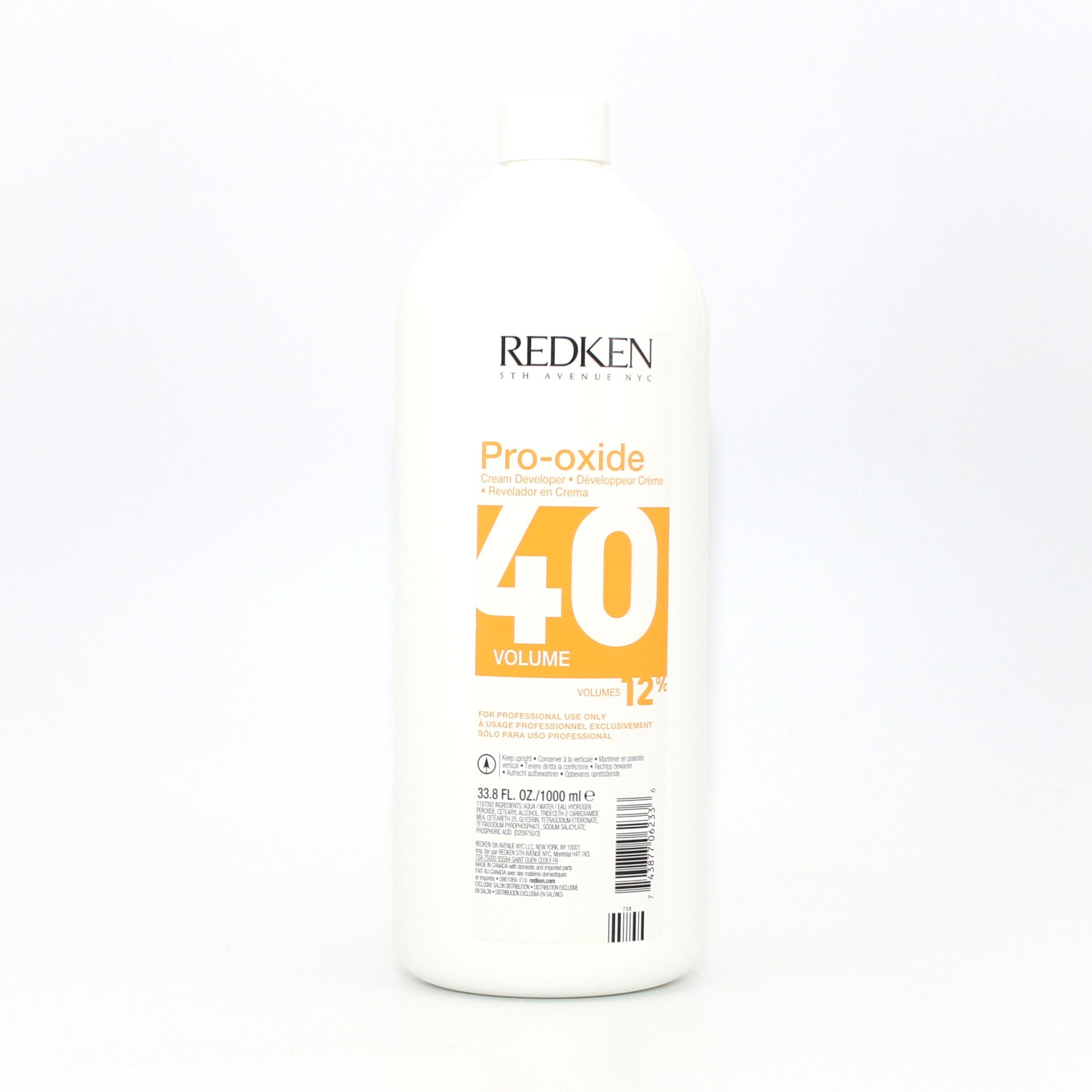 Redken Pro-oxide Cream Developer 40 Volume Volumes 12% 33.8 oz - Overstock Beauty Supply