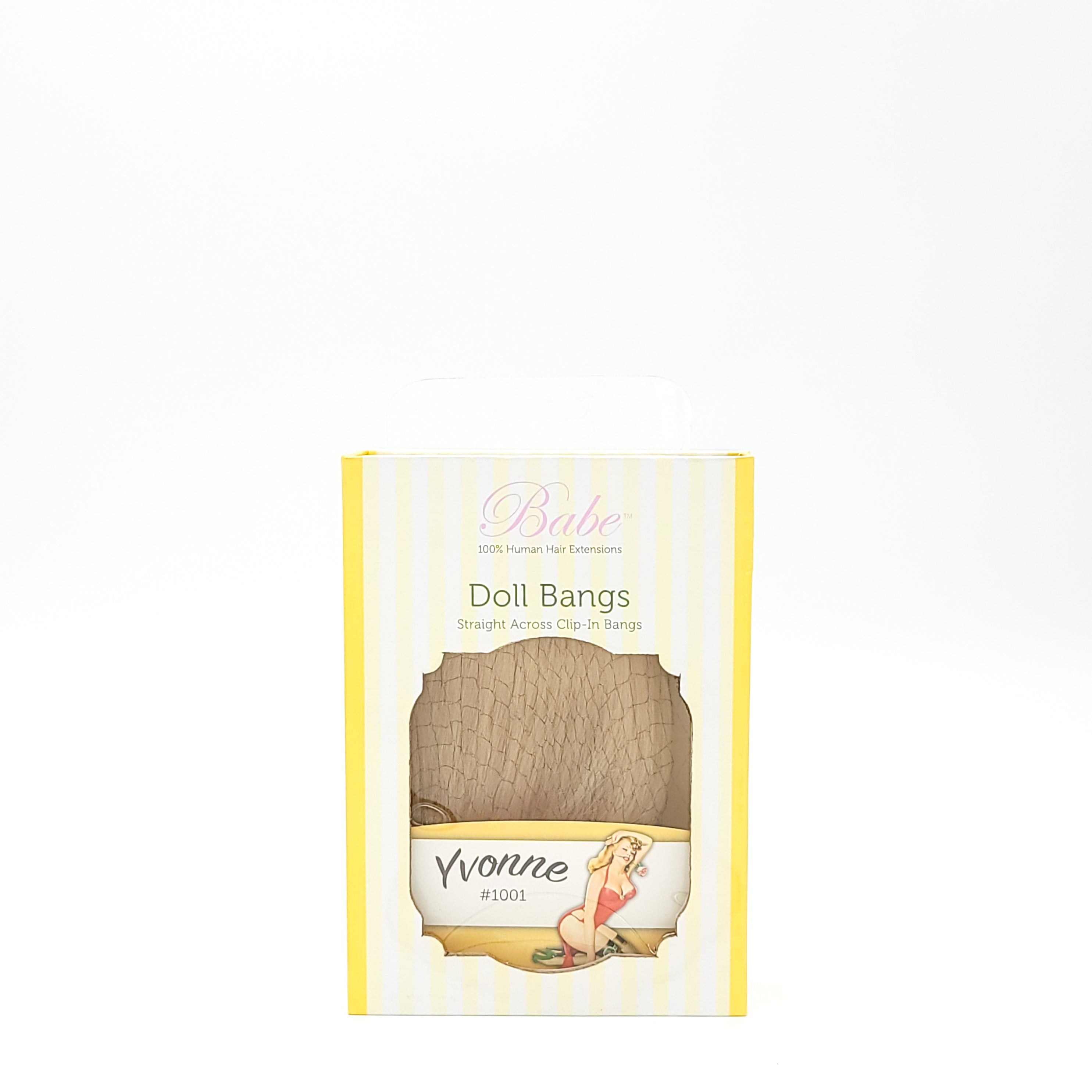 Babe 100% Human Hair Extensions Doll Bangs Straight Across Clip In Bangs Yvonne #1001 - Overstock Beauty Supply