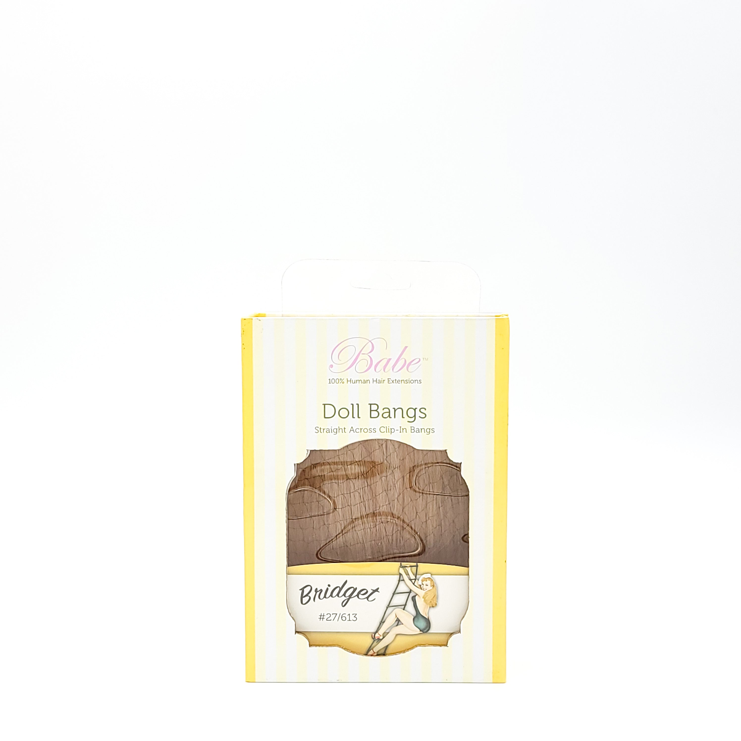 Babe 100% Human Hair Extensions Doll Bangs Straight Across Clip In Bangs Bridget #27/613 - Overstock Beauty Supply