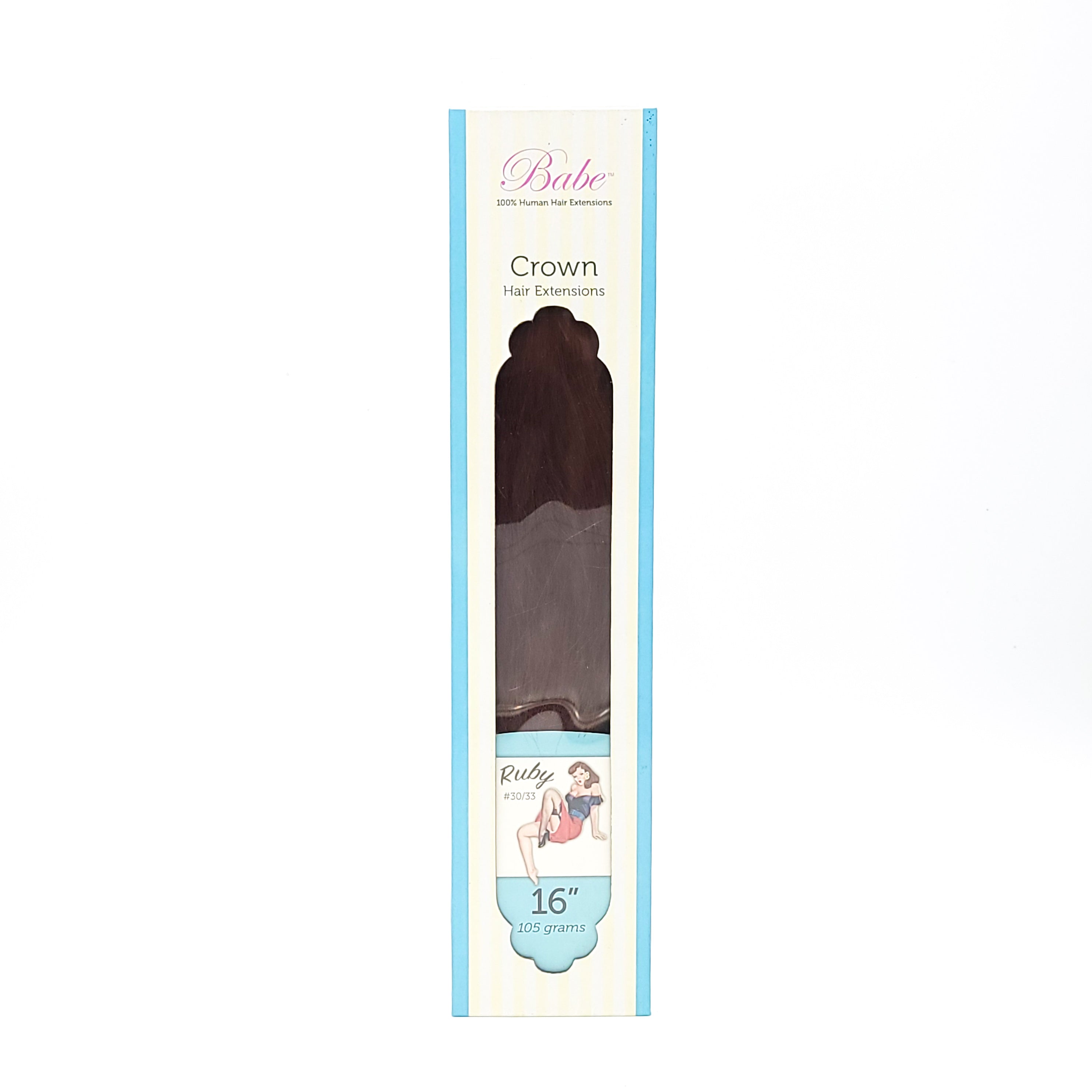 Babe 100% Human Hair Extensions Crown Hair Extensions Ruby #30/33 16" - Overstock Beauty Supply