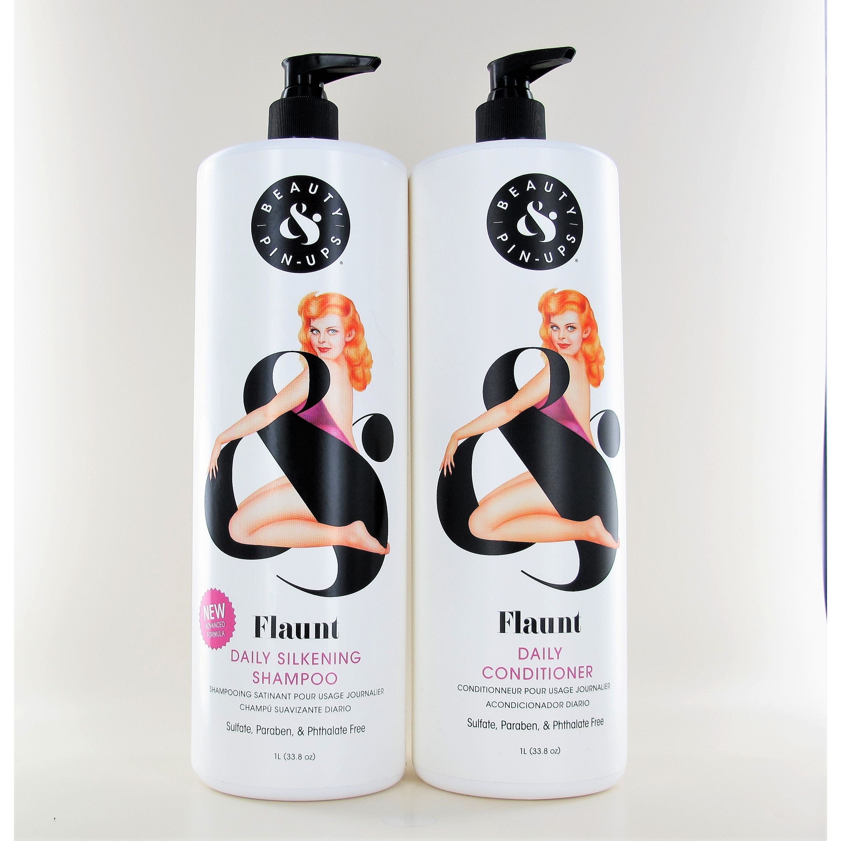 Beauty & Pin-Ups Flaunt Daily Shampoo & Conditioner Duo 33.8 Oz - Overstock Beauty Supply