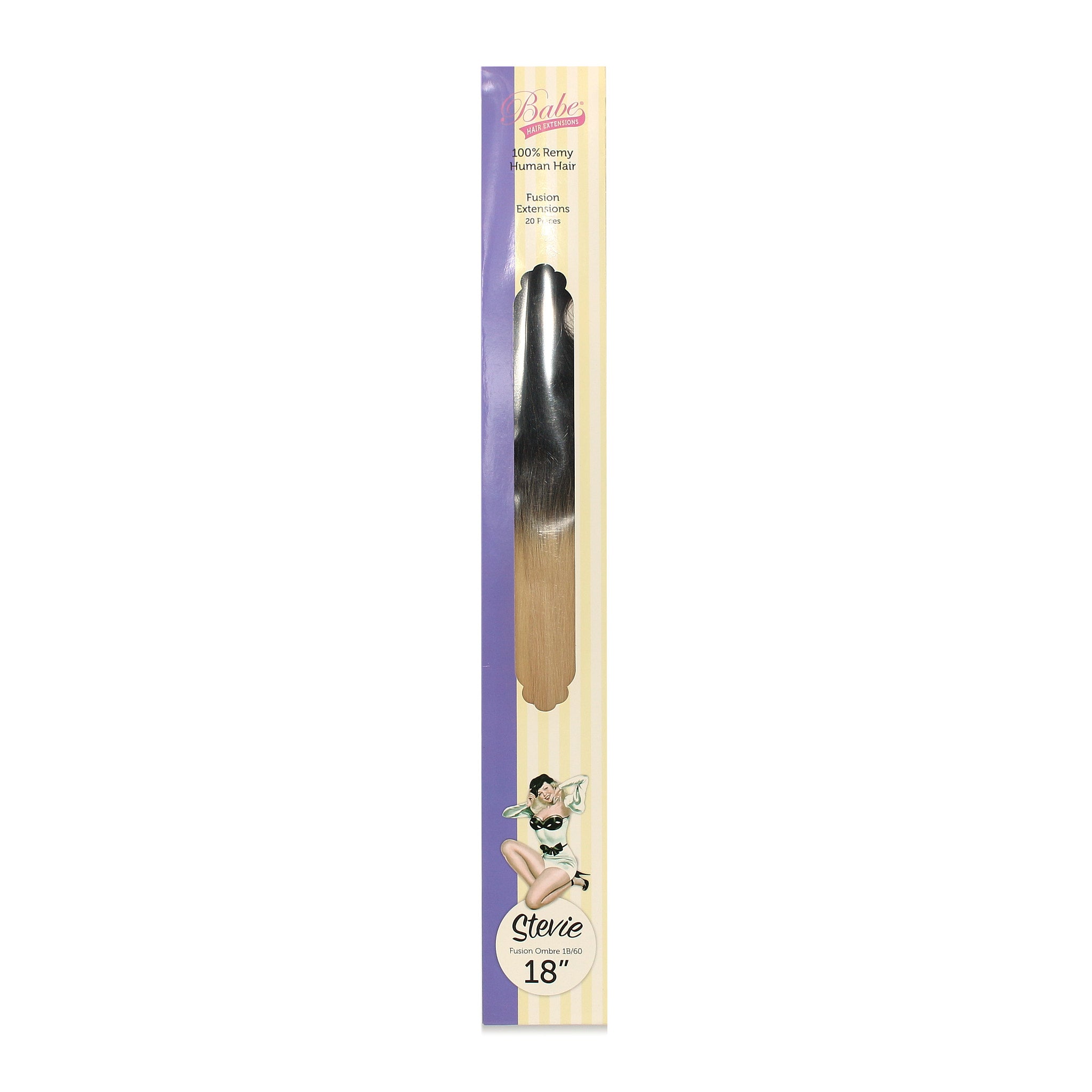 Babe 100% Remy Human Hair Fusion Extensions Stevie Fusion Ombre 1B/60 Stevie - Overstock Beauty Supply
