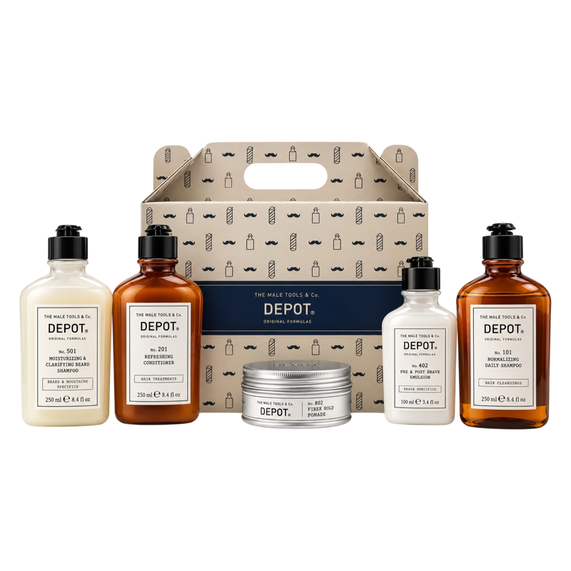 Depot The Male Tools & Co Men's Grooming Gift Box Beard & Hair Care Set