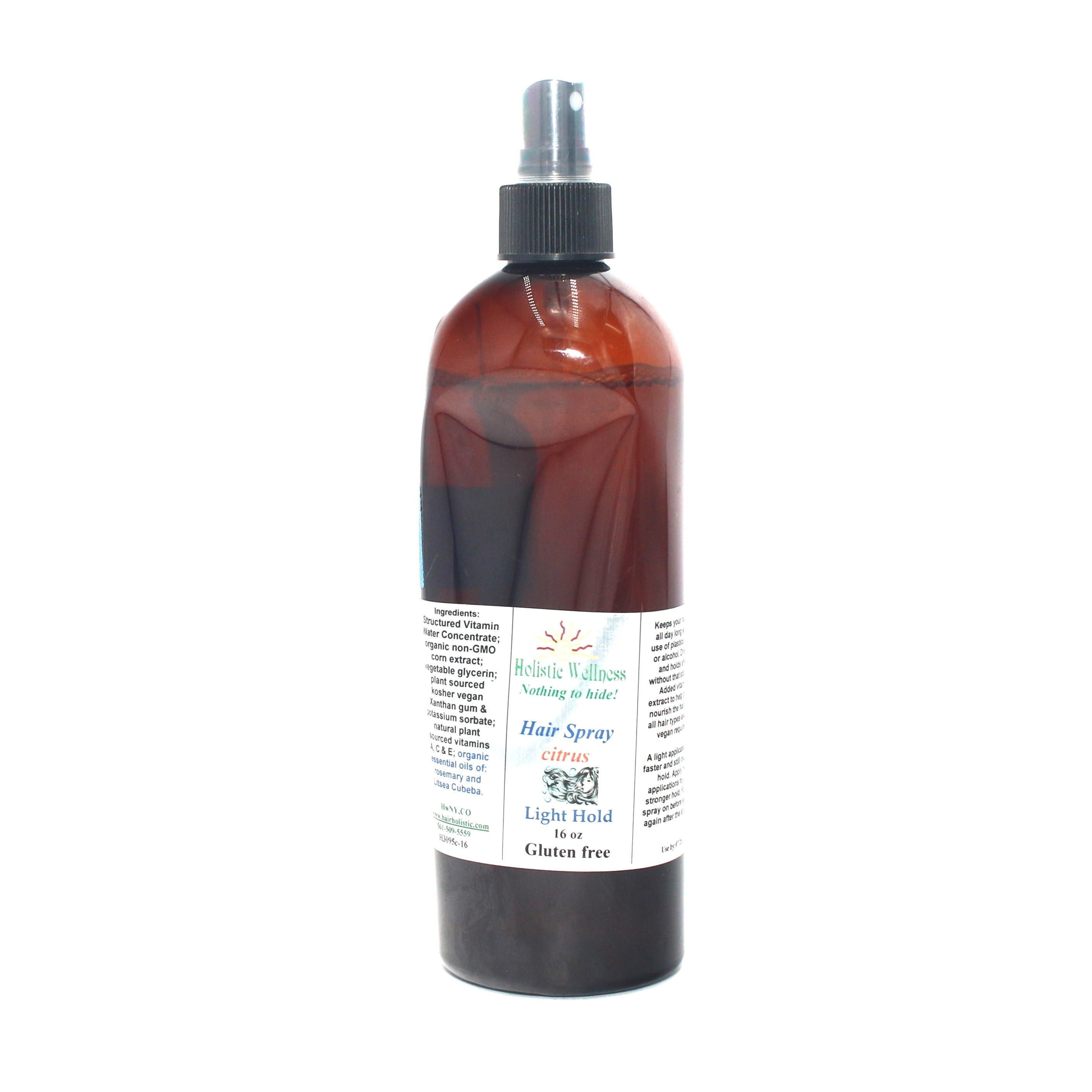 Holistic Wellness Citrus Hair Spray Light Hold 16 oz