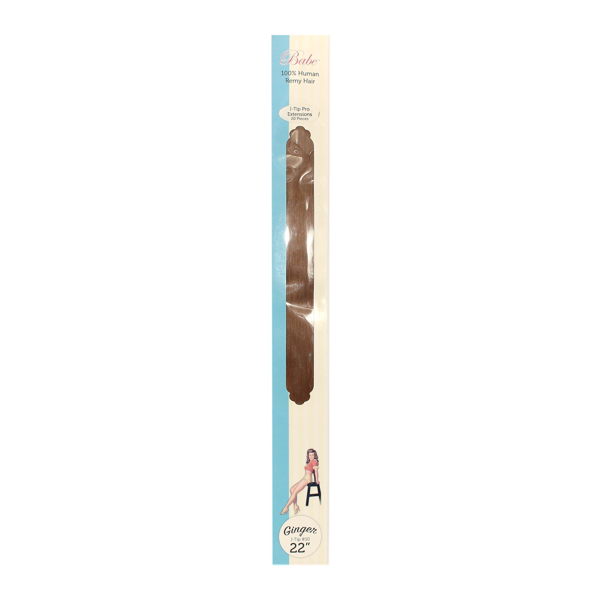 Babe 100% Human Hair Remy Hair I-Tip Pro Extensions Ginger I-Tip #10 22" - Overstock Beauty Supply
