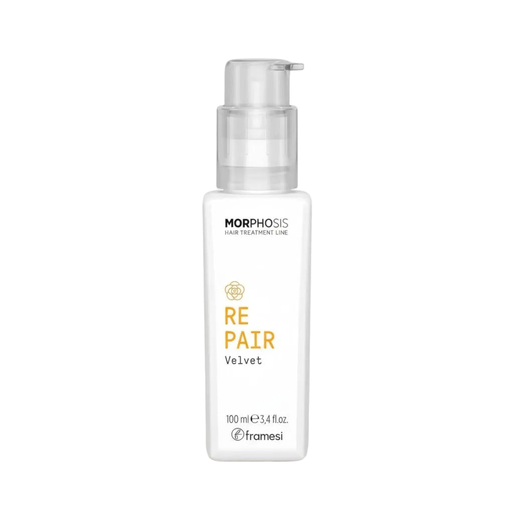 Morphosis Repair Velvet hair treatment bottle on a white background