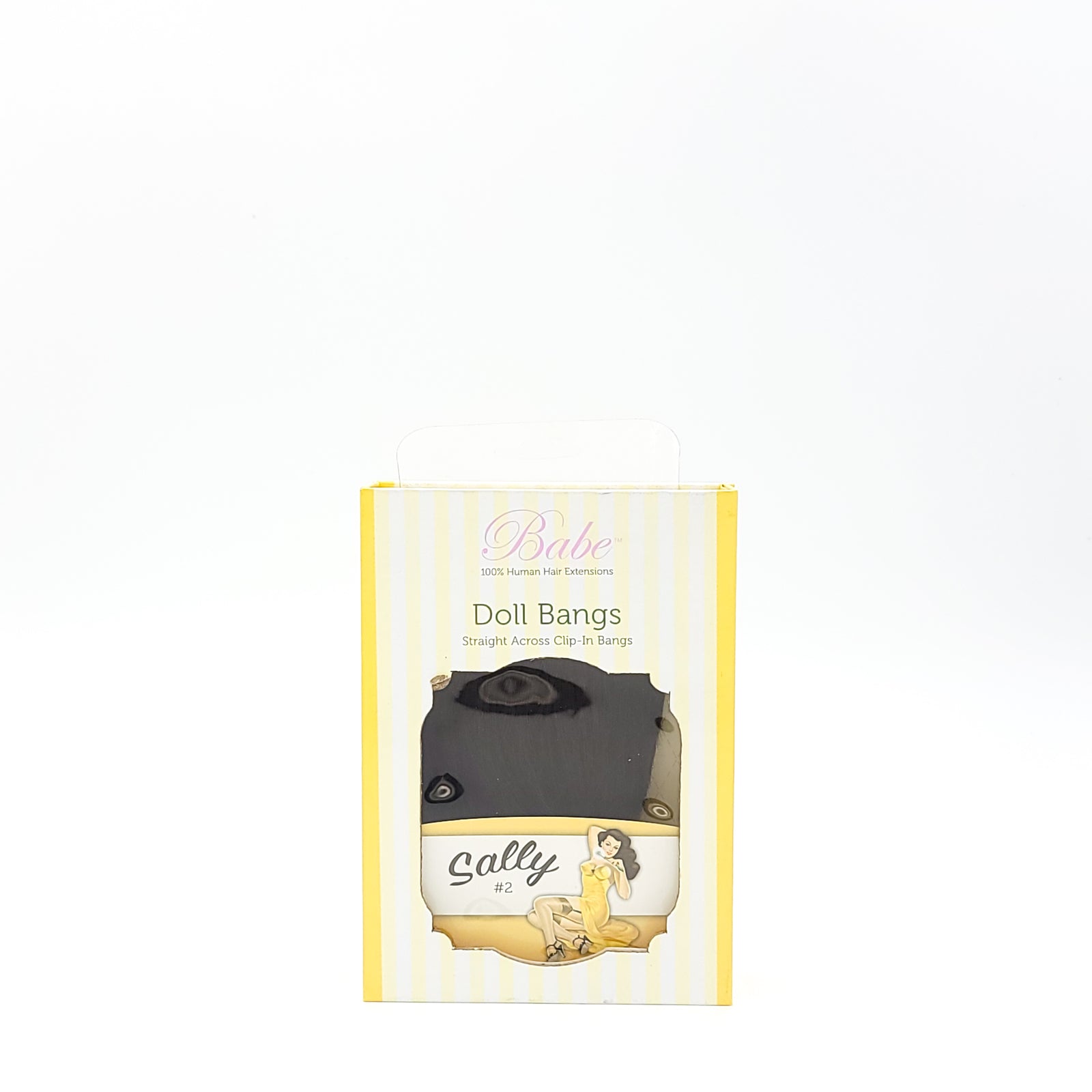 BABE 100% Extensions Doll Bangs Straight Across Clip In Bangs Sally #2