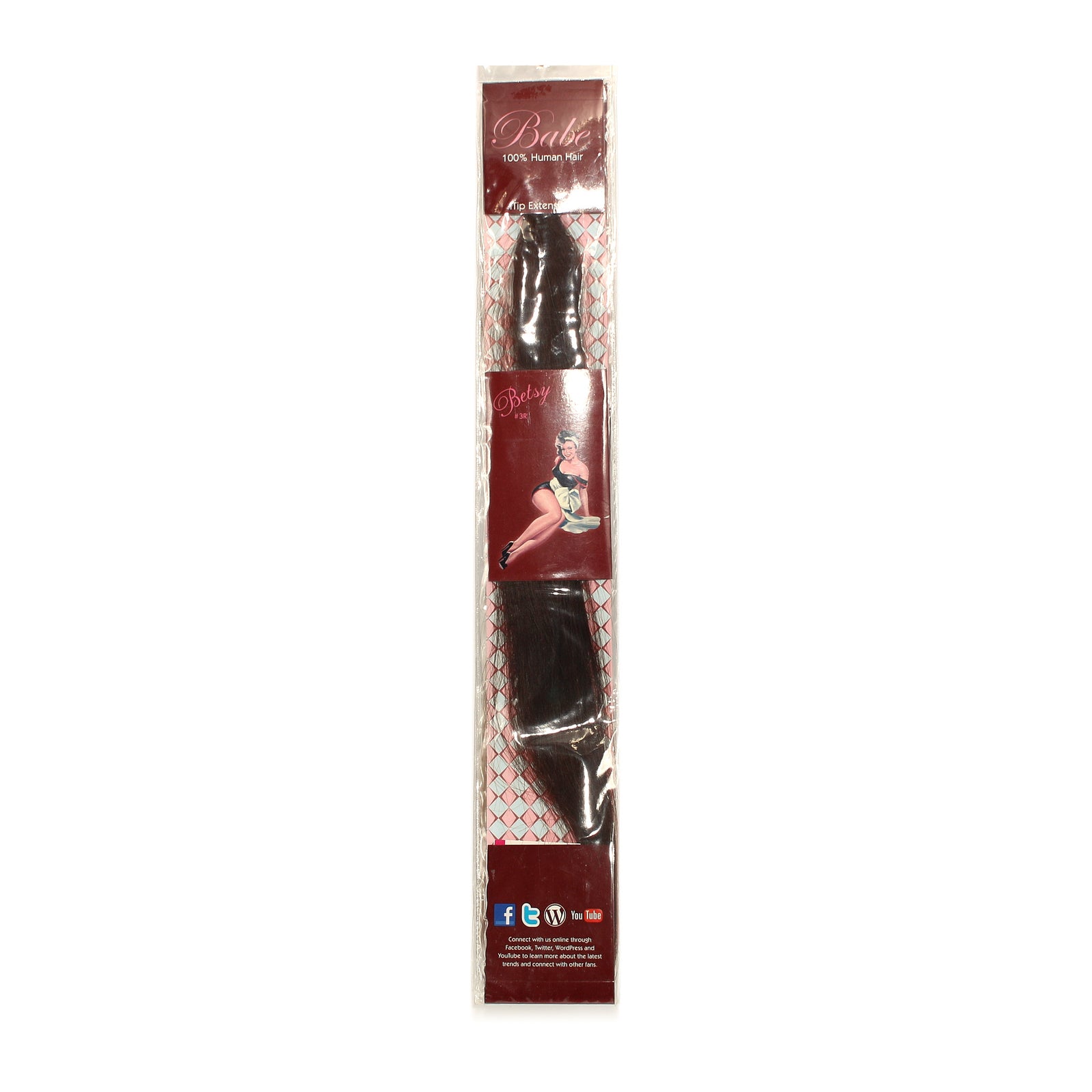 Babe 100% Human Hair iTip Extensions Betsy #3R 18"