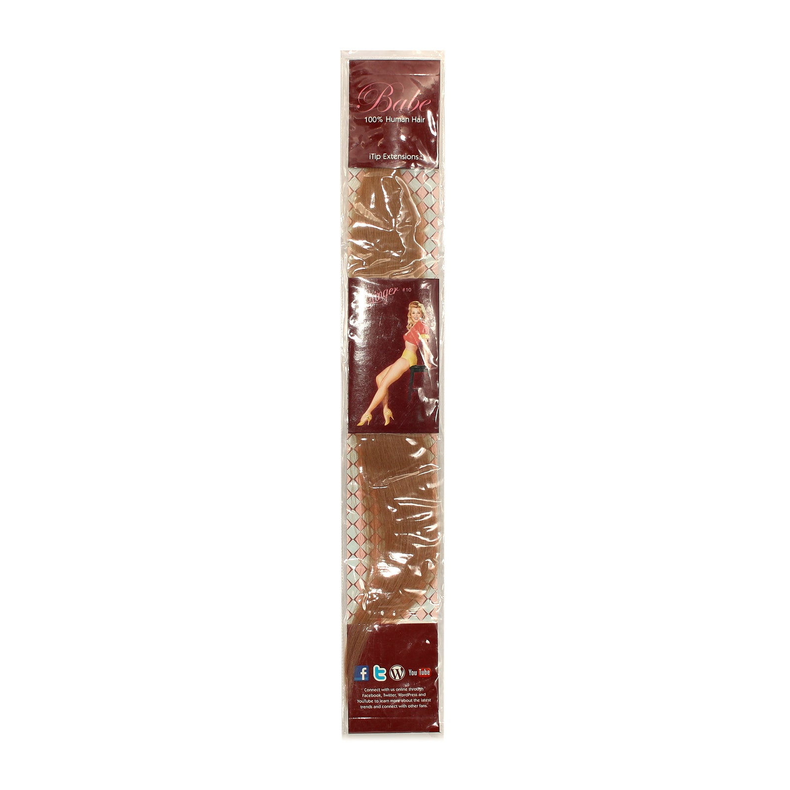 Babe 100% Human Hair iTip Extensions Ginger #10 "18