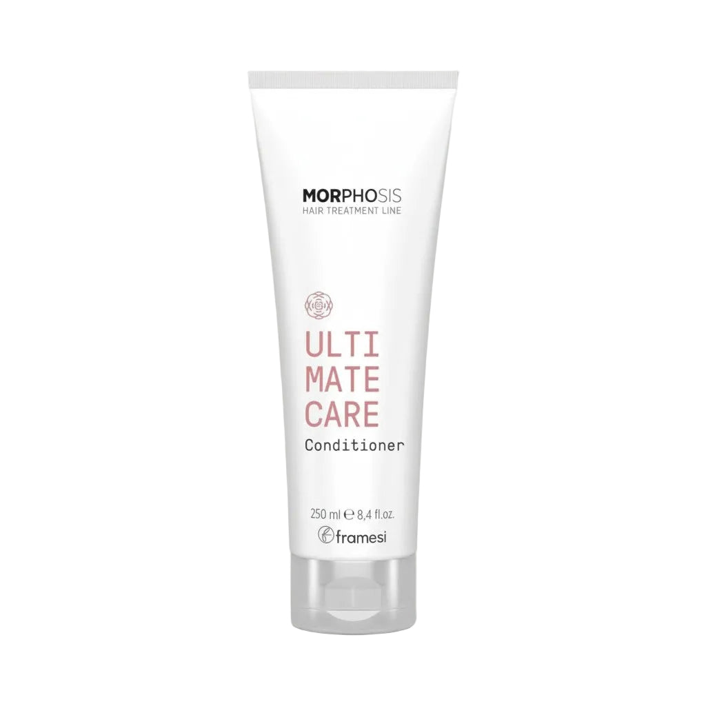 Morphosis Ulti Mate Care Conditioner tube on a light gray background