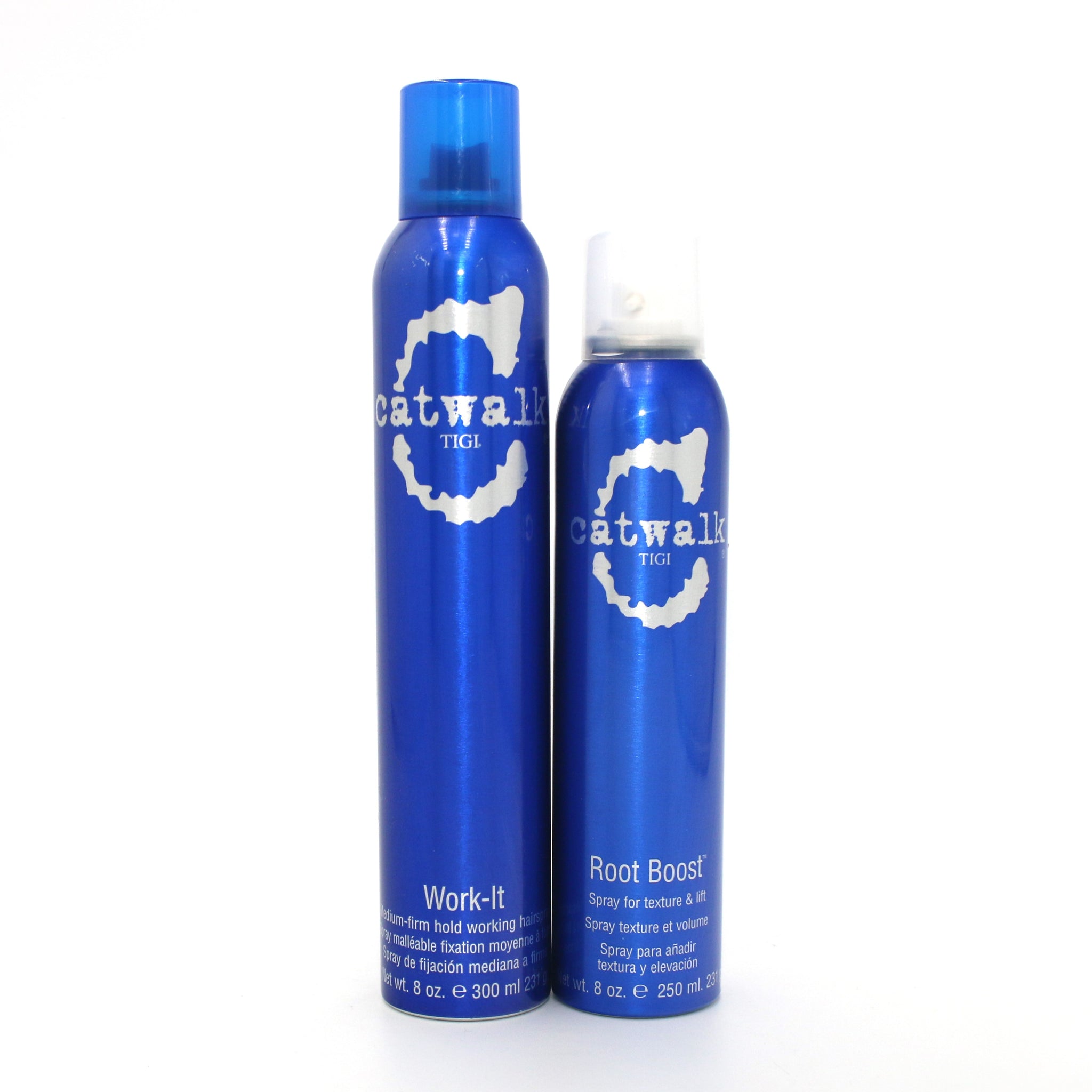 Tigi Catwalk Root Boost 8.5 oz & Work It Medium Firm Working Hairspray 8 oz