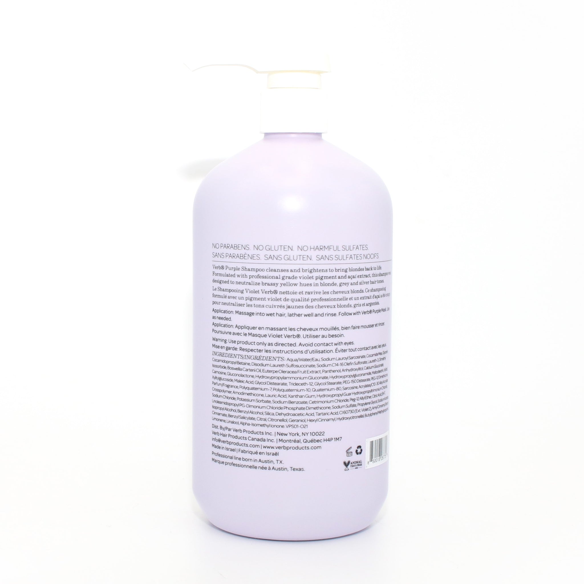 Verb Cleanse + Tone + Brighten Purple Shampoo 32 oz