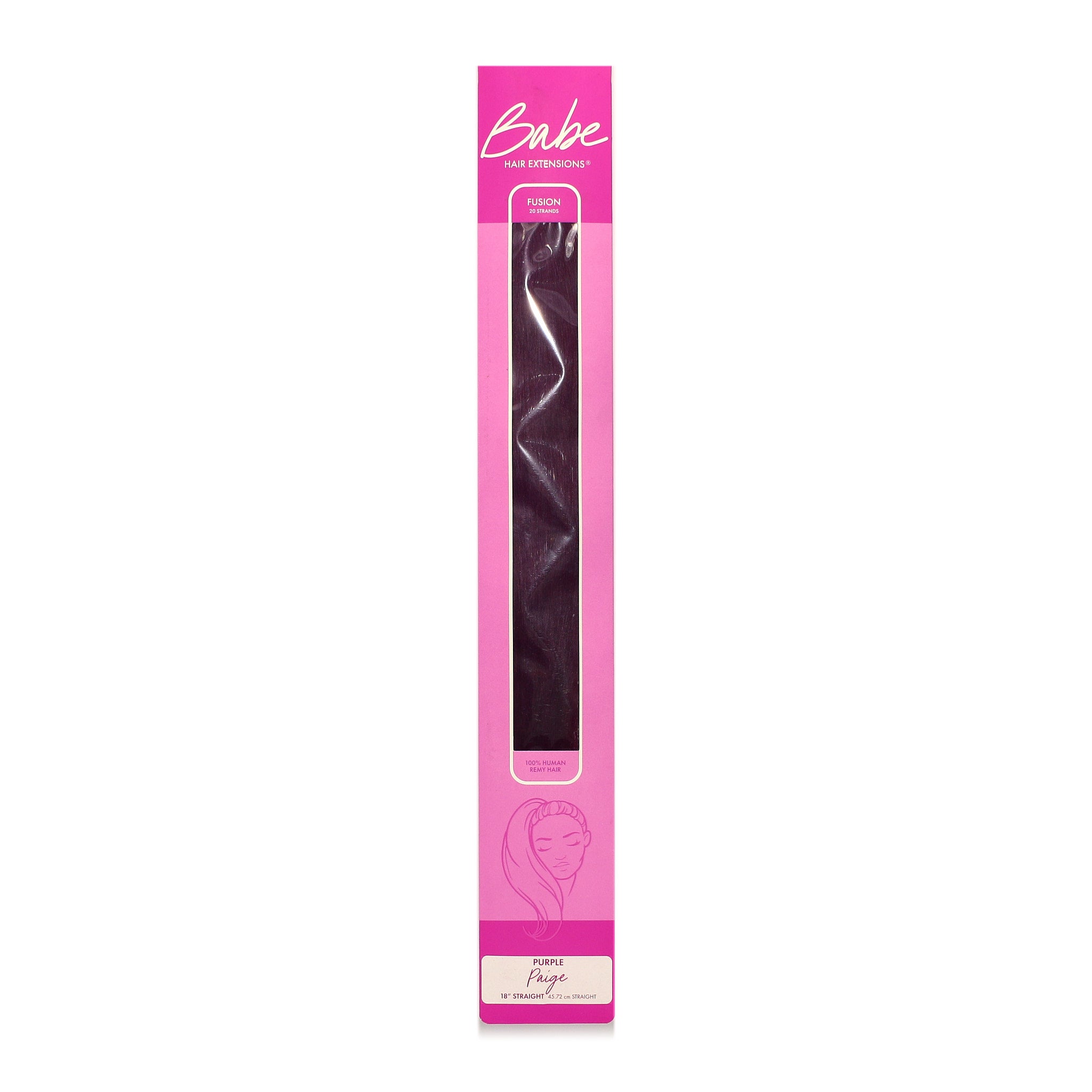 Babe 100% Human Remy Hair Fusion Pro Extensions Fusion Purple Paige 18" - Overstock Beauty Supply
