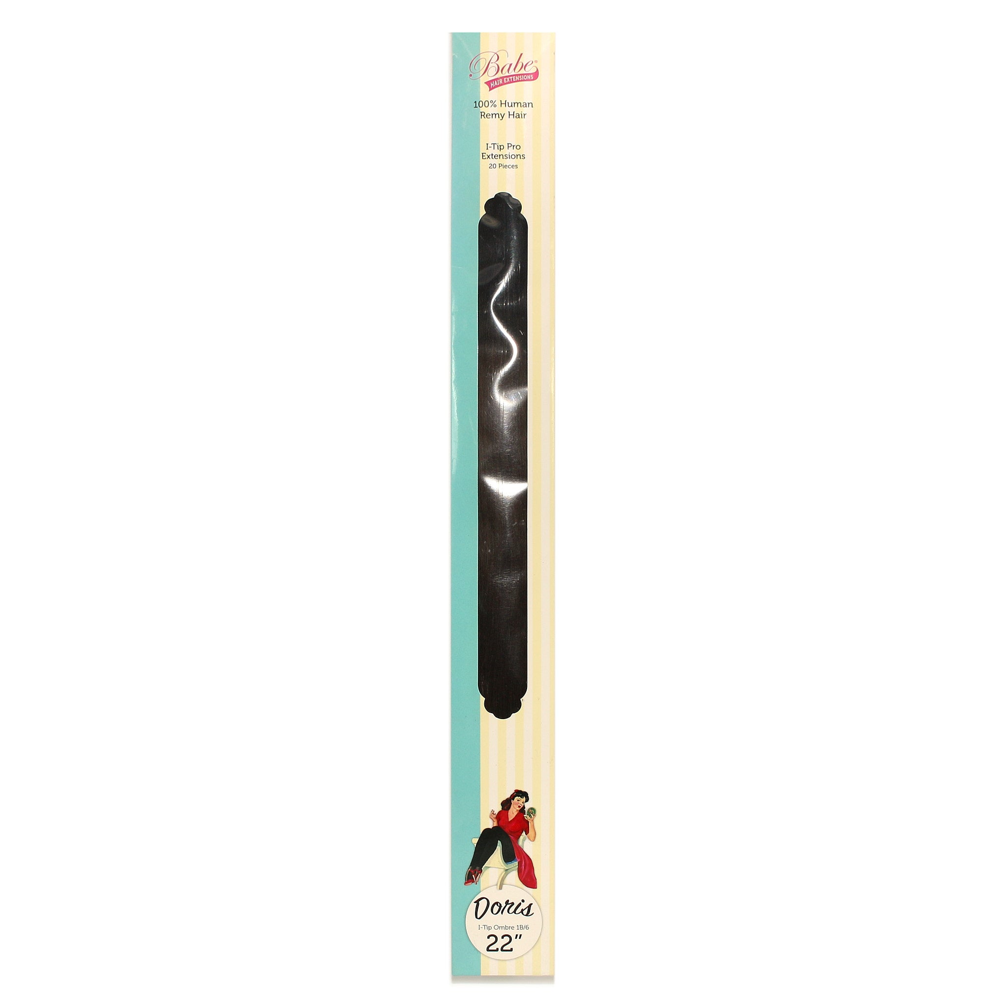 Babe 100% Human Remy Hair I-Tip Pro Extensions Doris I-Tip Ombre 1B/6 22" - Overstock Beauty Supply