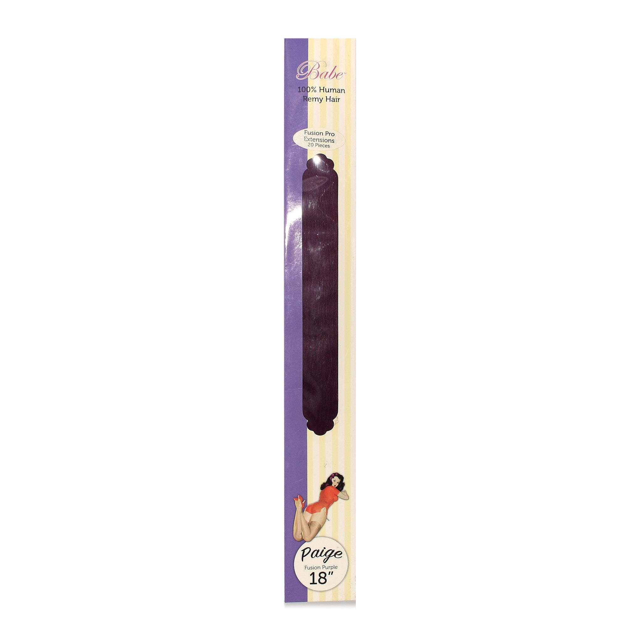 Babe 100% Human Remy Hair Fusion Pro Extensions Fusion Purple Paige 18" - Overstock Beauty Supply