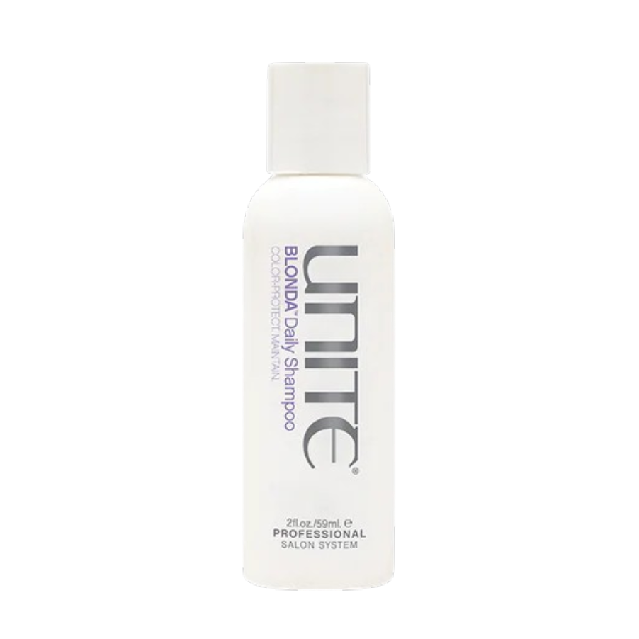 Unite shampoo bottle on a white background