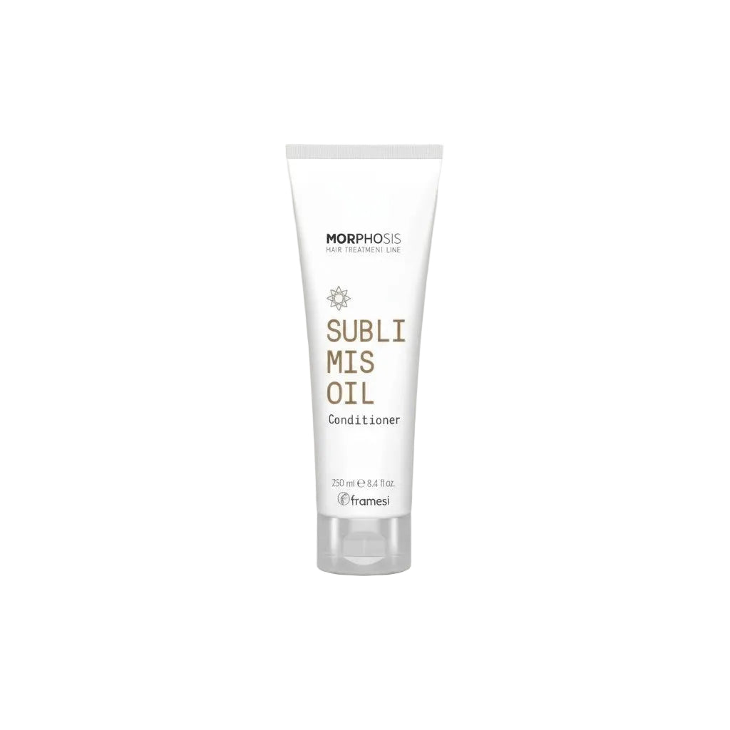 Morphosis Sublimis Oil Conditioner bottle on a light gray background