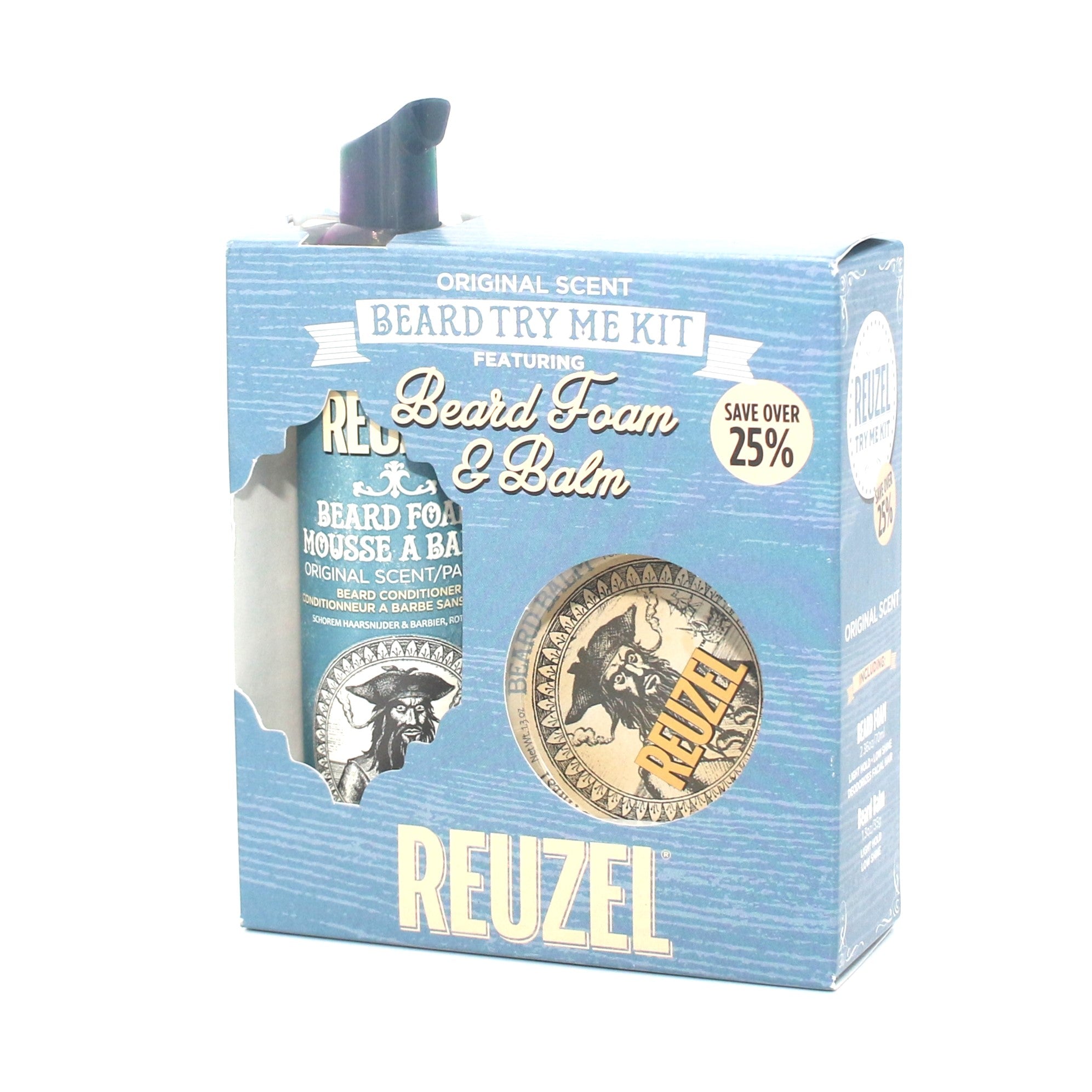 Reuzel Original Scent Beard Foam & Balm Beard Try Me Kit - Overstock Beauty Supply