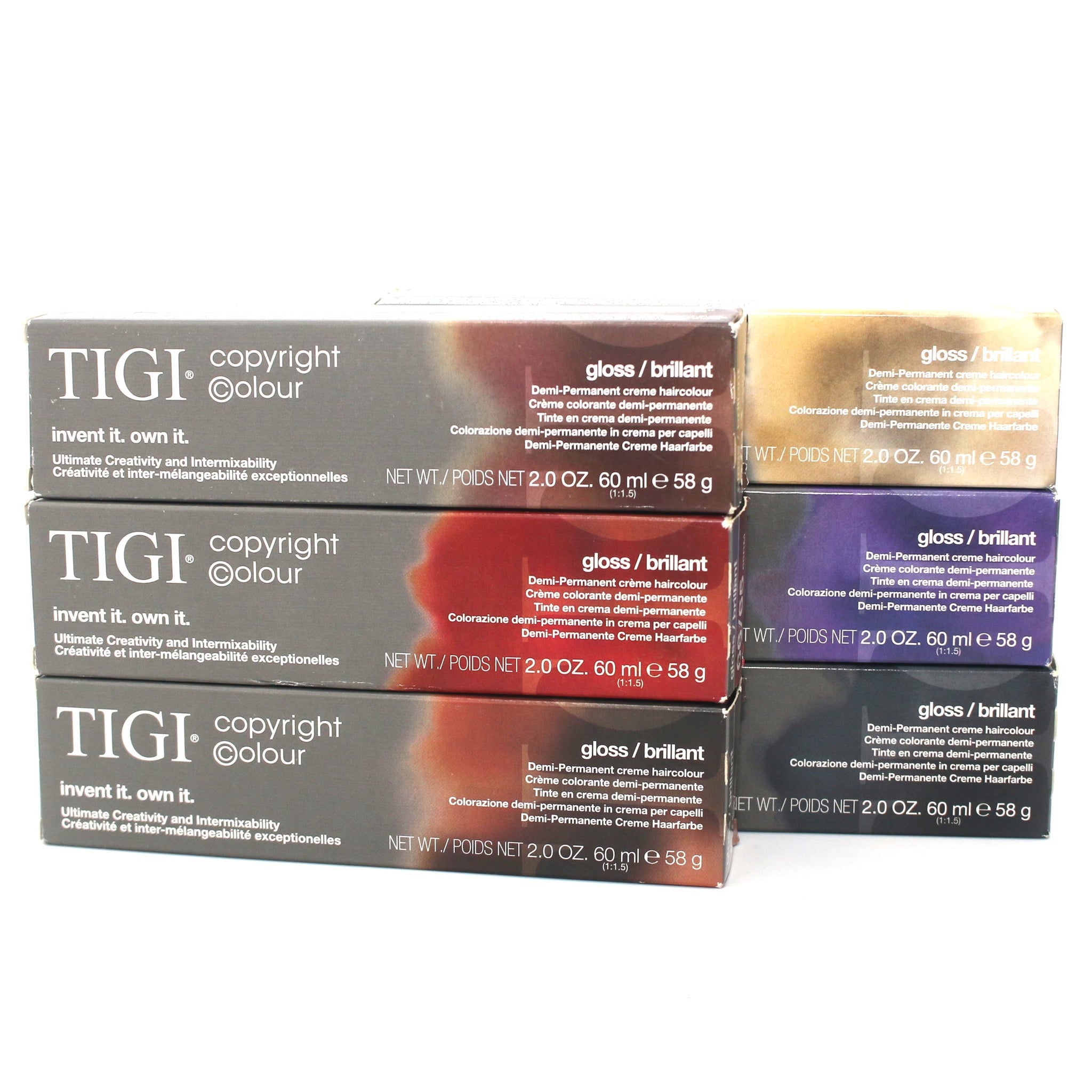 Tigi Copyright Colour Gloss/Brillant Demi Permanent Creme Haircolor 2 oz