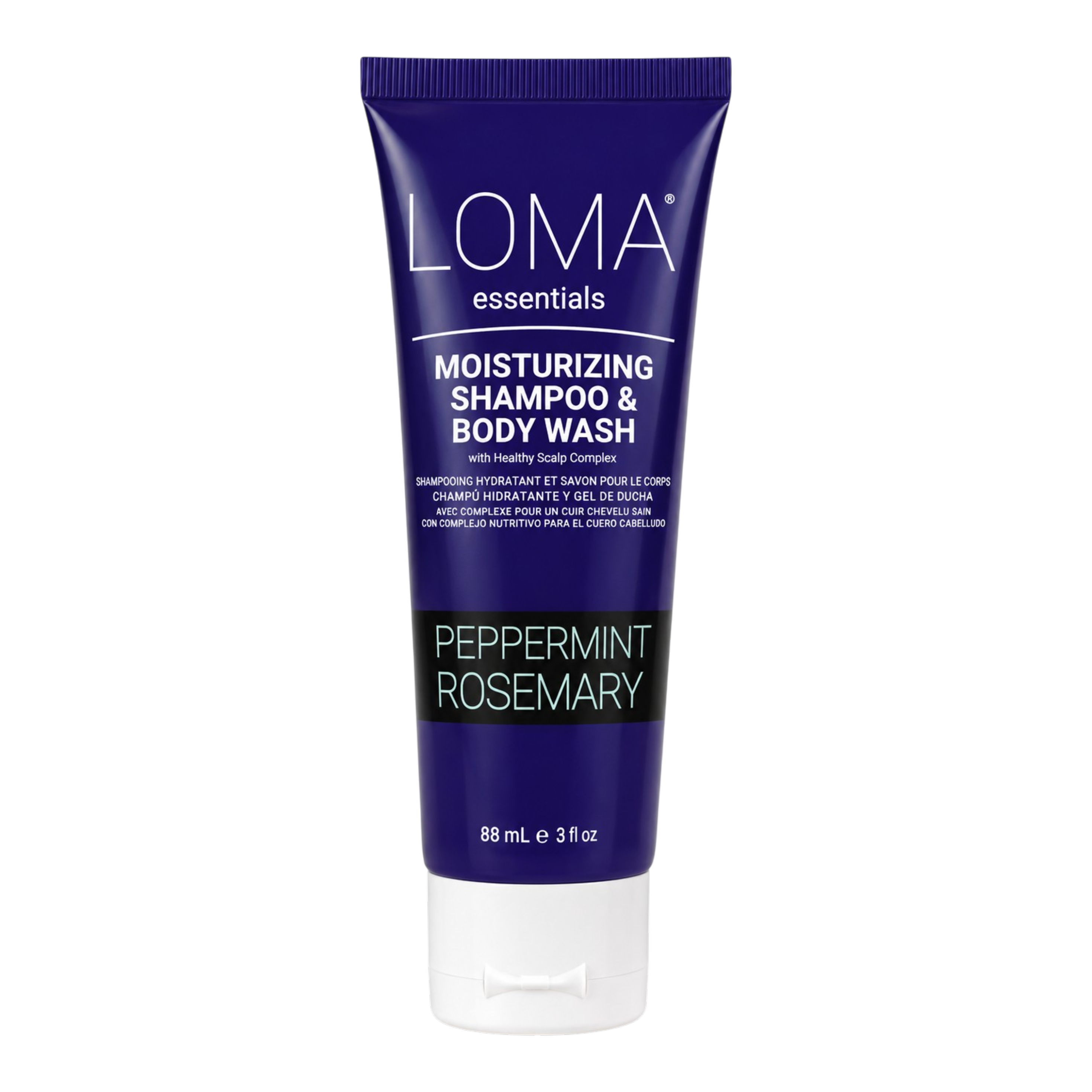 LOMA Essentials Moisturizing Shampoo & Body Wash Peppermint Rosemary 3 oz
