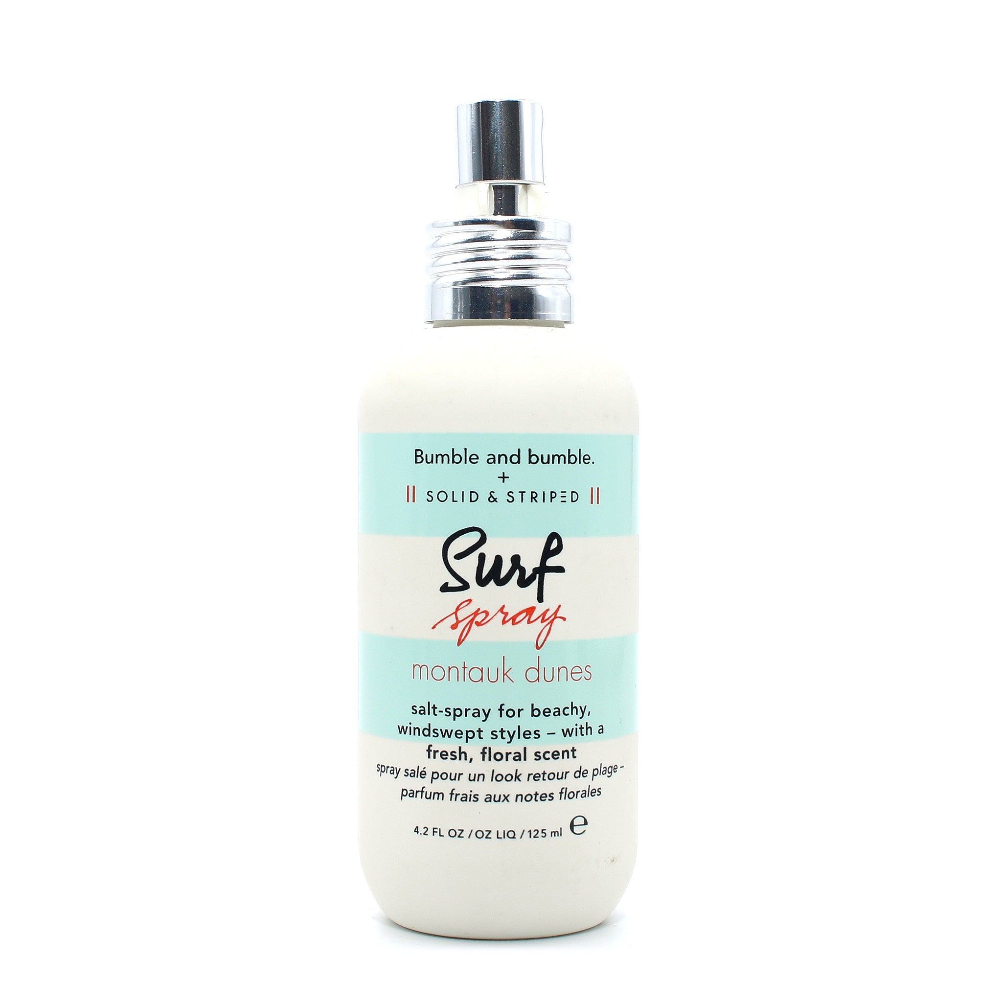 BUMBLE & BUMBLE Solid & Striped Surf Spray Montauk Dunes Salt Spray for Beachy Windswept Styles Fresh Floral Scent 4.2 oz