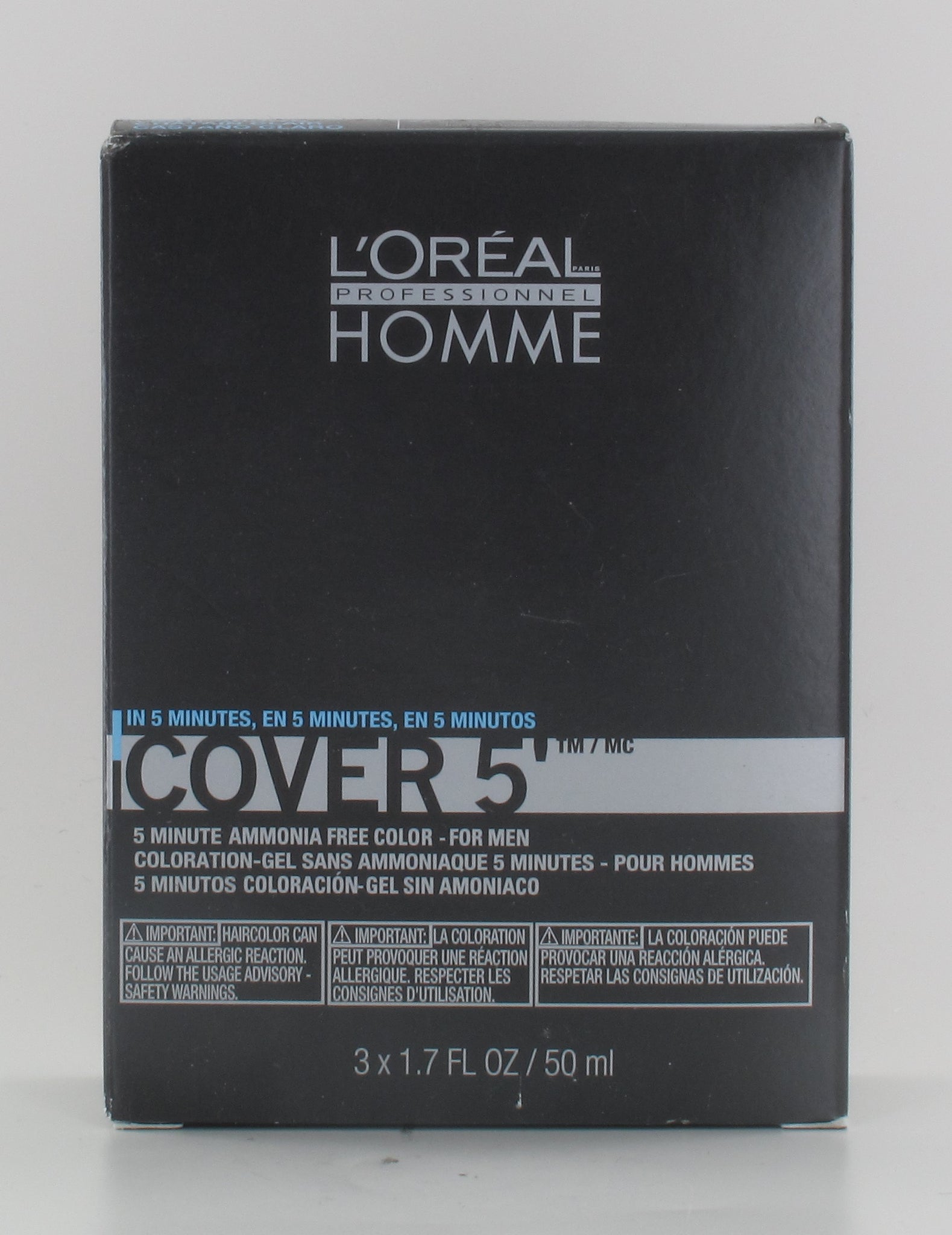 Loreal Homme Cover 5 5 Minute Ammonia Free Color- For Men 3 x 1.7 Oz