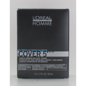Loreal Homme Cover 5 5 Minute Ammonia Free Color- For Men 3 x 1.7 Oz