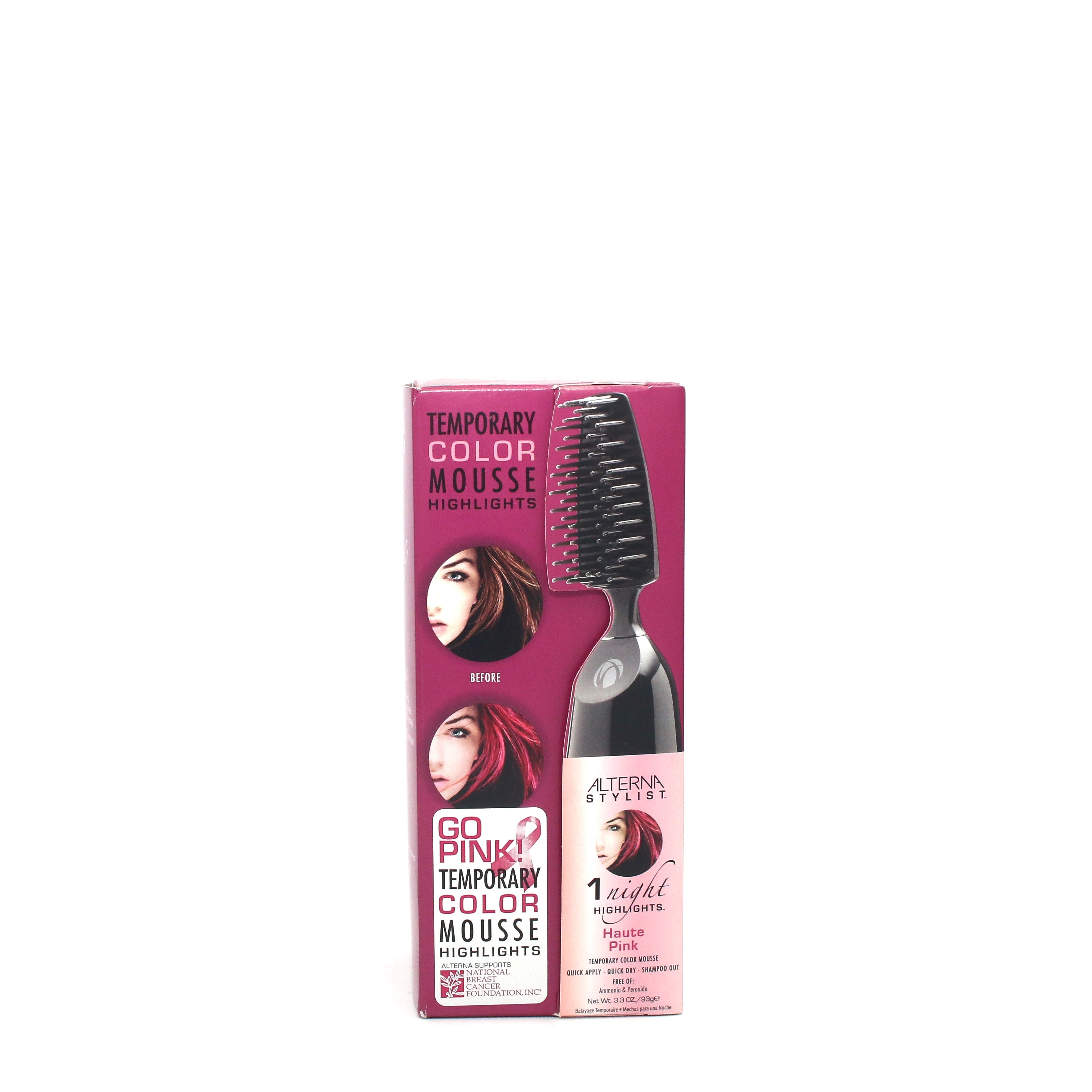 Temporary Color Mousse ALTERNA Stylist Temporary Color Mousse Highlights Haute Pink 3.3 oz ...