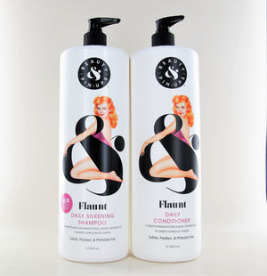 Beauty & Pin-Ups Flaunt Daily Shampoo & Conditioner Duo 33.8 Oz