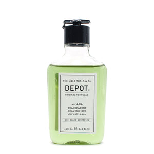DEPOT No. 406 Transparent Shaving Gel Brushless 3.4 oz